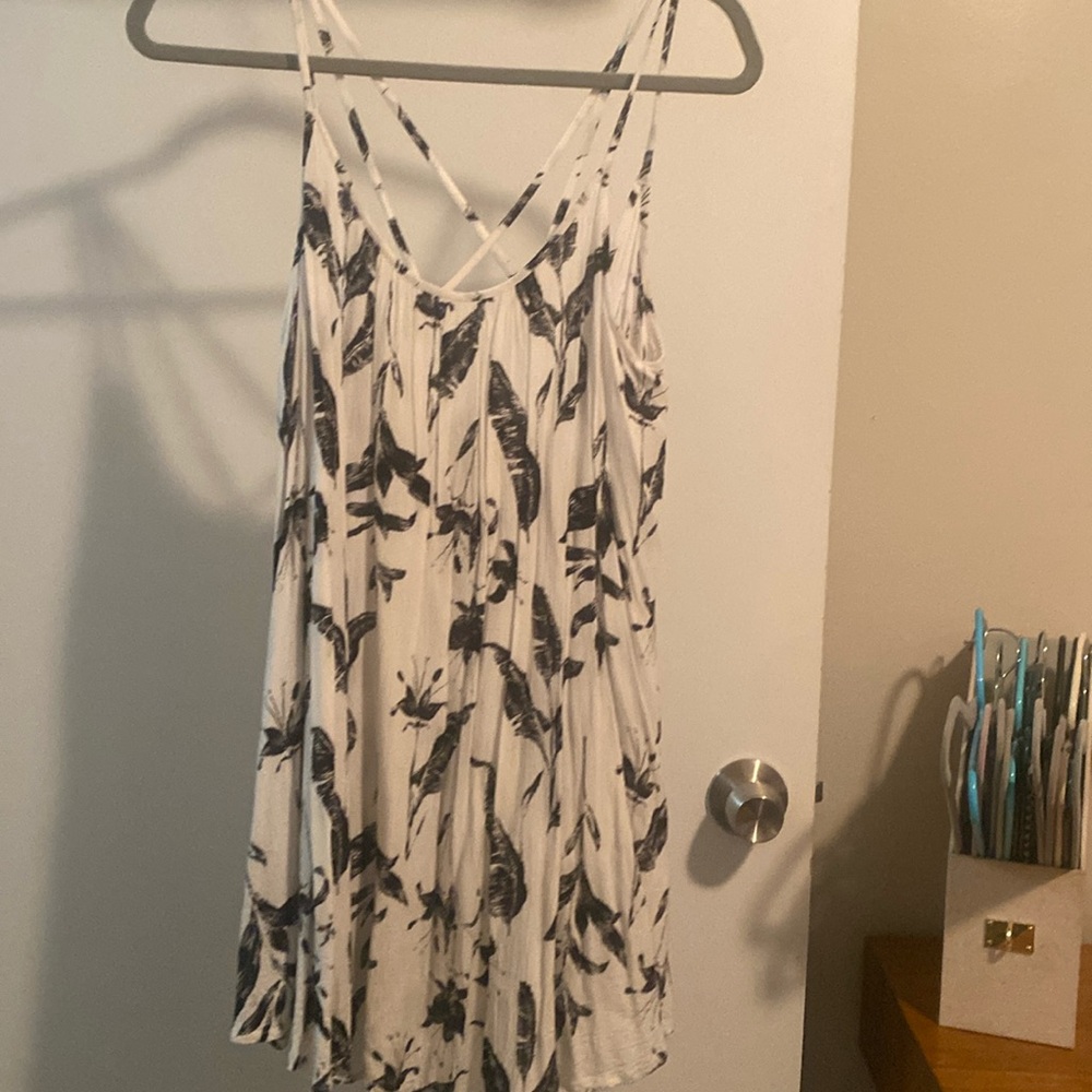 Roxy Fly Away Black and White Floral Dress